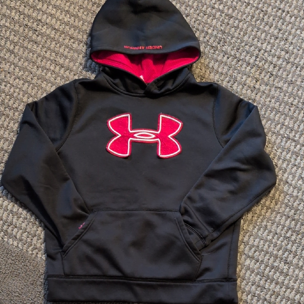 Under Armour Black and Red Youth Hoodie